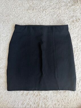 Mango Black Straight Mini Skirt